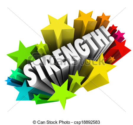 Stock Illustration Of Strength Stars Word Strong Competitive Advantage