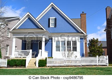 Stock Images Of Blue Cape Cod Style House   Blue Cape Cod Style Dream    
