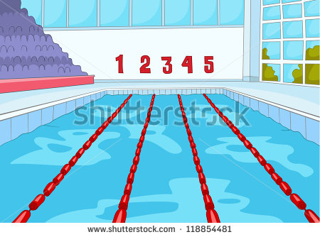 Swimming Pool  Cartoon Background  Vector Illustration Eps 10
