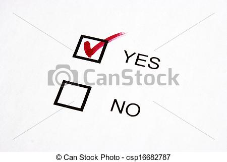 Vote Yes Clipart Stock Photo   Vote Yes