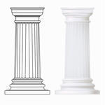 Architectural Design Background  Eps10 Classic Style Column  Vector
