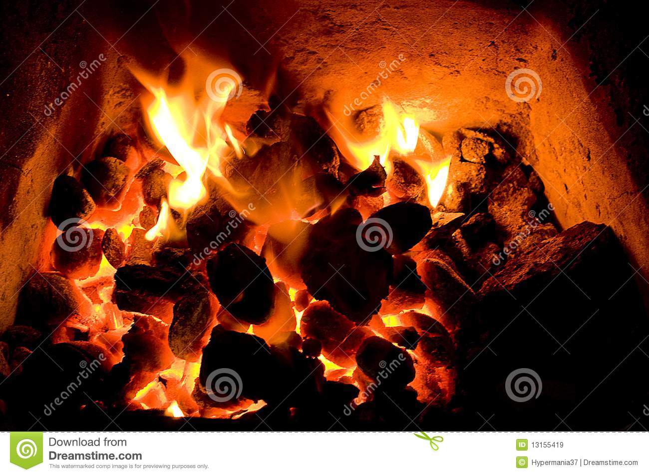 Coal Fire Royalty Free Stock Images   Image  13155419