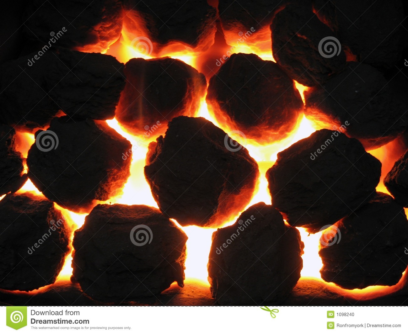 Coal Fire Stock Photo   Image  1098240