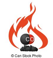 Coal   The Chemical Formula Of Coal And Fire Illustration On