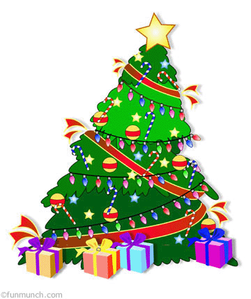 Decorated Christmas Tree Clip Art With Christmas Gifts Picture Free
