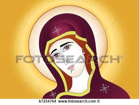 Drawings Of Mary Jesus Mother K7254764   Search Clip Art Illustrations