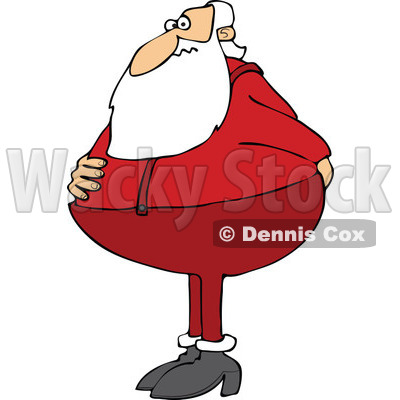 His Rear And Needing To Use The Restroom   Royalty Free Vector Clipart