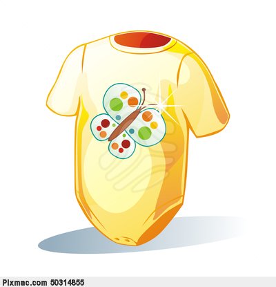 Isolated Baby T Shirt Stock Photo