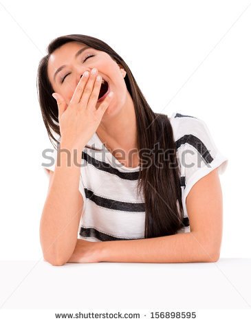 Lazy Girl Clipart Lazy Woman Yawning   Isolated