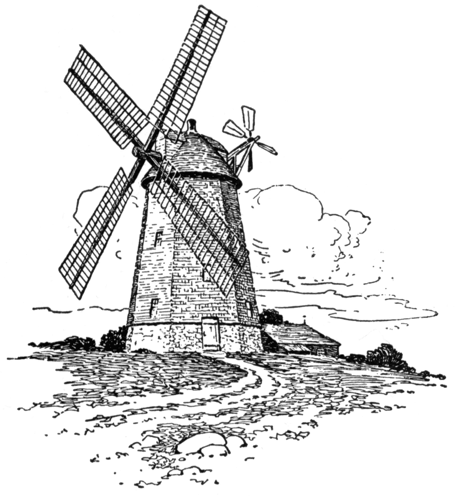 Old Fashioned Windmill   Clipart Etc
