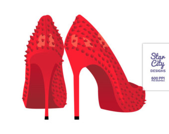 Red Spiked Heel Clip Art  Clipart Graphics For Personal   Commercial
