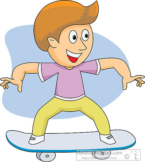 Sports   Skateboarding Cartoon 04   Classroom Clipart