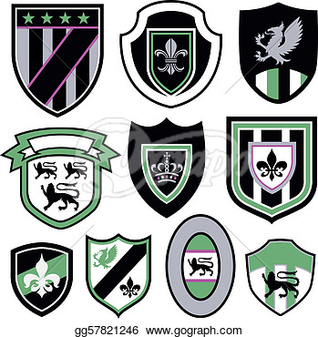 Stock Illustration   Classic Royal Element Emblem Badge  Clip Art