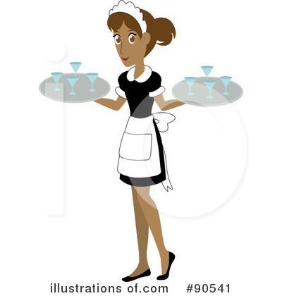 Waitress Clipart  90541 By Rosie Piter   Royalty Free  Rf  Stock    