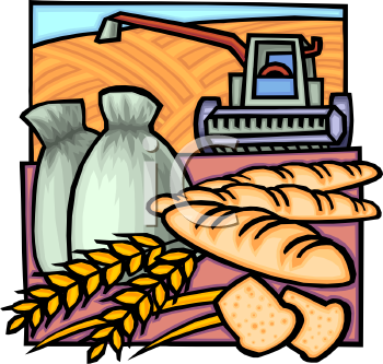 Wheat Industry Symbols   Royalty Free Clipart Image