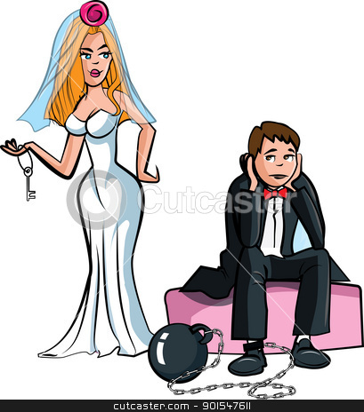901547611 Cartoon Ball And Chain Just Married Jpg