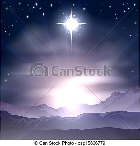 Christian Christmas Illustration Of The Star Of Bethlehem That The