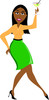 Clip Art Image Of A Nicely Dressed African American Woman Holding A