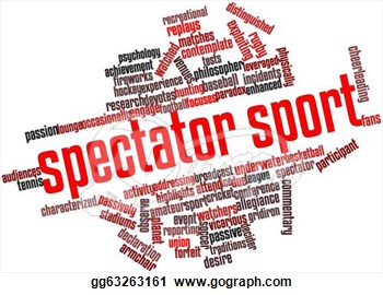 Clipart   Abstract Word Cloud For Spectator Sport With Related Tags    