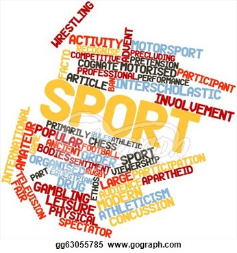 Clipart   Abstract Word Cloud For Sport With Related Tags And Terms    