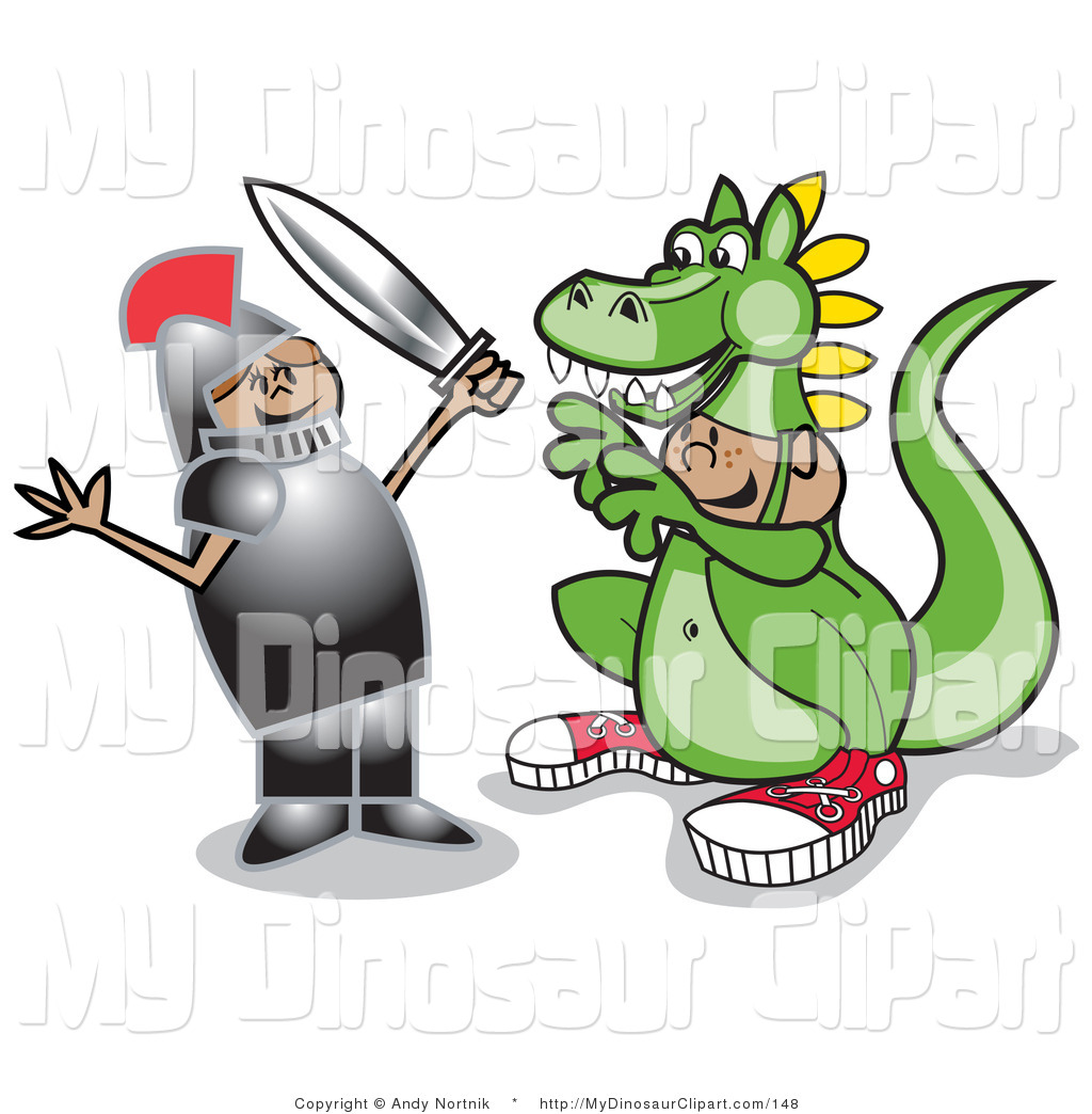 Clipart Of A Friendly Girl In A Knight S Metal Armour Holding A Sword