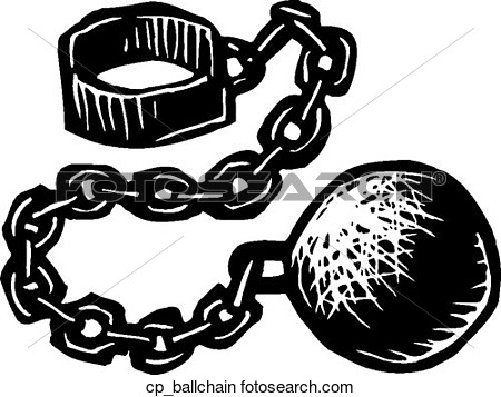 Clipart Of Ball And Chain Cp Ballchain   Search Clip Art Illustration