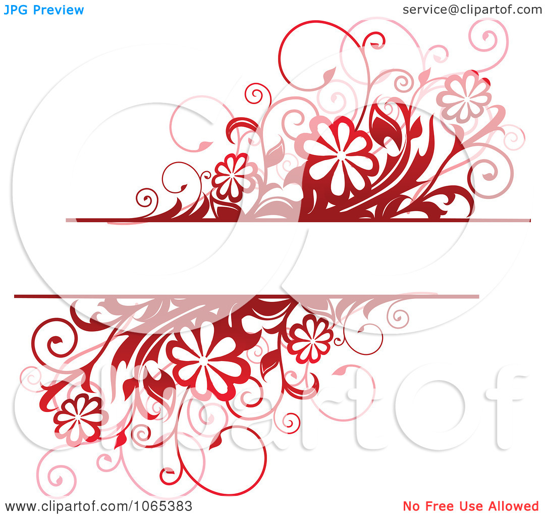 Clipart Red Daisy Background With Copyspace   Royalty Free Vector