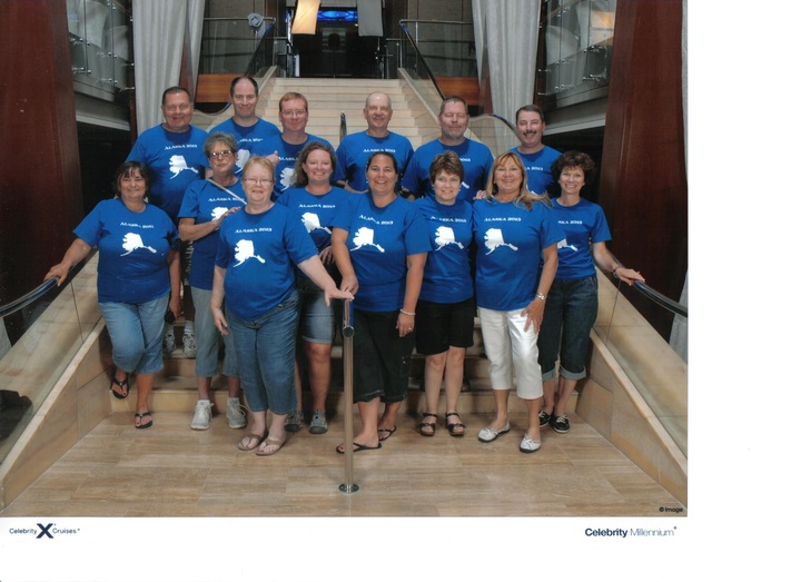 Group Photo On Board Celebrity Cruise  We All Wore The Shirts Upon    