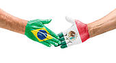 Handshake Brazil And Mexico