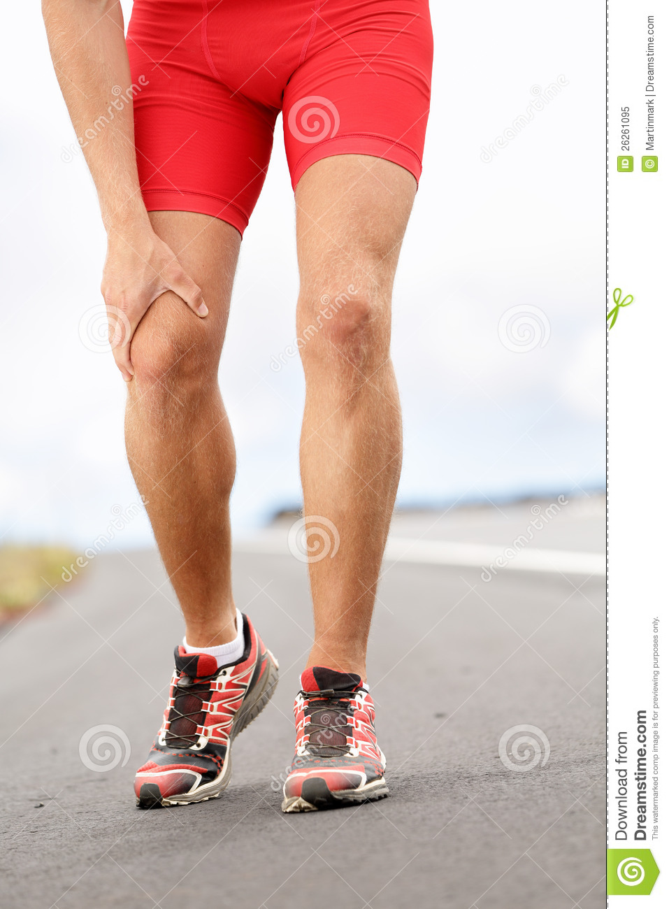 Knee Pain   Running Sport Injury  Male Runner Having Knee Problems