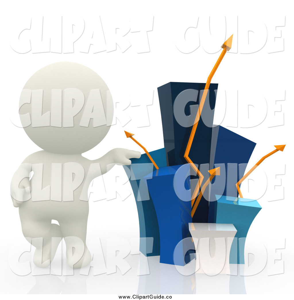 Larger Preview  Clip Art Of A 3d White Person Resting A Hand On A Blue