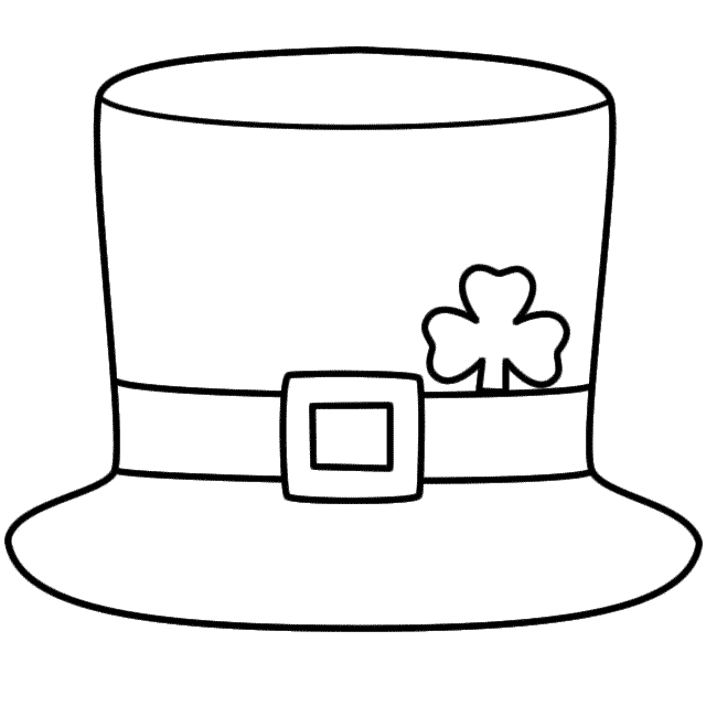 Leprechaun Hat   Coloring Page  St  Patrick S Day