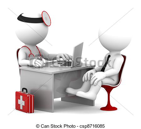 Stock Illustration   Medical Consultation  Doctor And Patient Talking