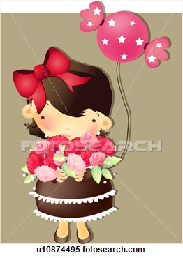 Stock Illustration Of Balloon Bouquet Candy Balloon Ribbon Rose