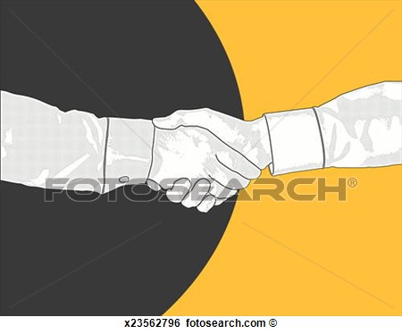 Stock Illustration Of Two People Shaking Hands Close Up Of Hands