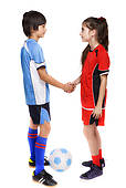 Stock Photo Of Kids Shaking Hands Before Football Or Soccer Match