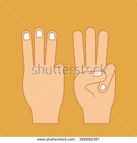 Three Finger Stock Vectors   Vector Clip Art   Shutterstock