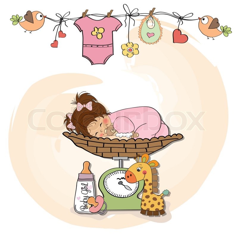Weighing Scale Clipart Baby Girl On On Weighing Scale