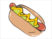 01 Hot Dog   Food Menu   Clip Art Images   Japanese Style   Royalty