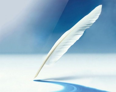 Abstract Feather On Blue Wallpapers