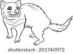 Black And White Cartoon Vector Illustration Of Funny Tasmanian Devil