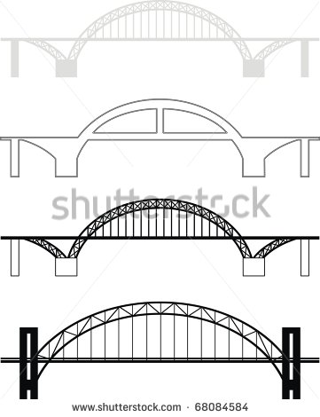 Bridge Clipart Black And White Vector Set Of Bridge Black