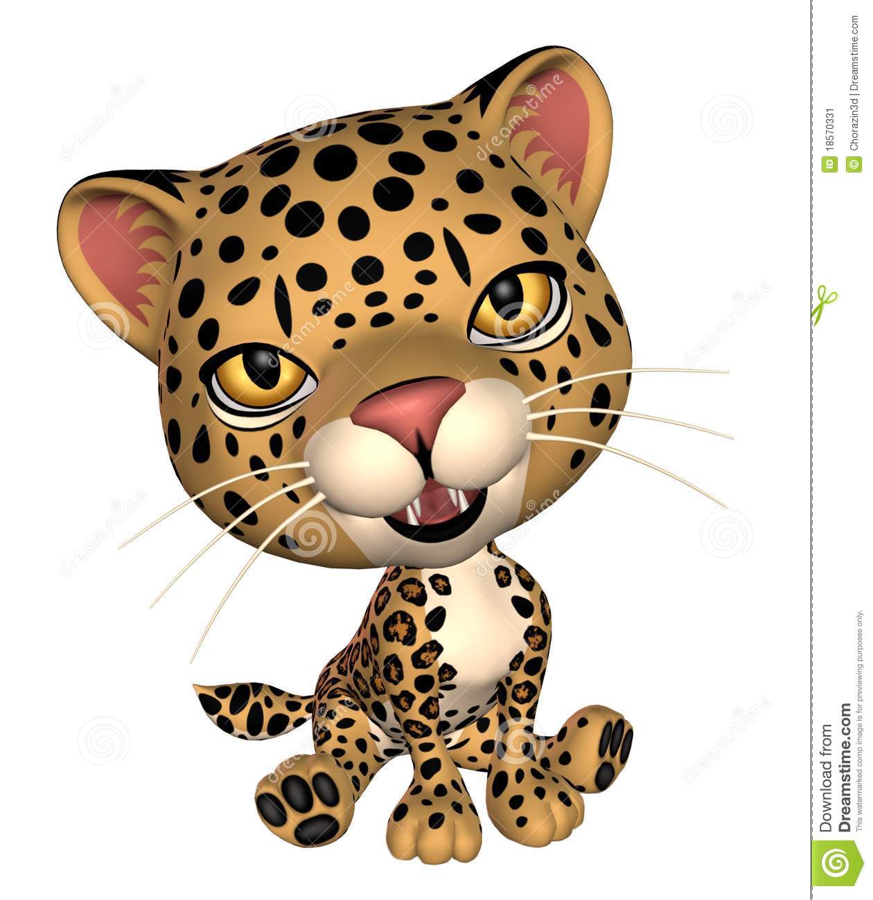 Cute Cheetah Clipart Of A Cute Toon Cheetah