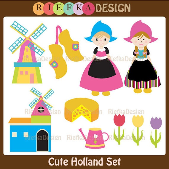 Cute Holland Set Clipart By Riefka On Etsy  5 00