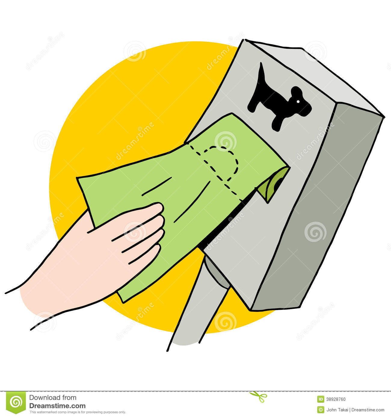 Dog Poop Bag Dispenser Stock Vector   Image  38928760