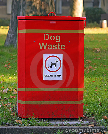 Dog Toilet Bin Instructing People To Clean Up After Your Dog 