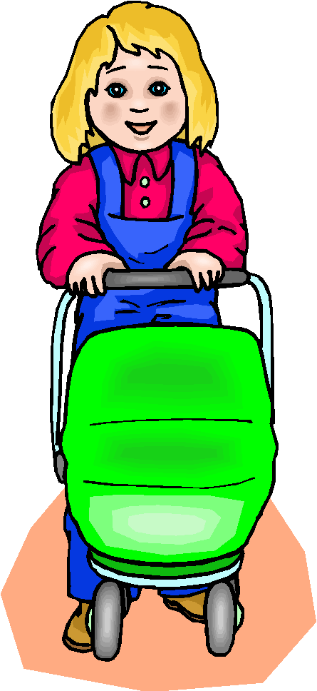 Girl Bring Stroller Free Clipart   Free Microsoft Clipart