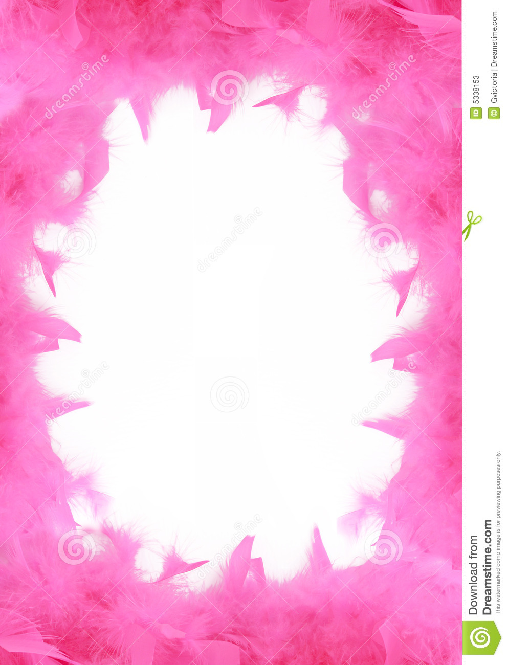 Glamorous Pink Feather Boa Border Or Background