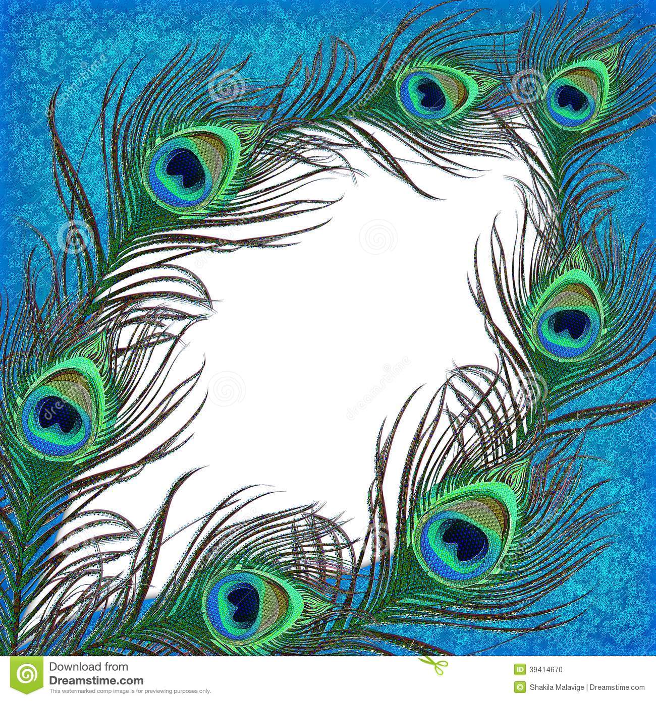 Peacock Feather Banner Stock Illustration   Image  39414670