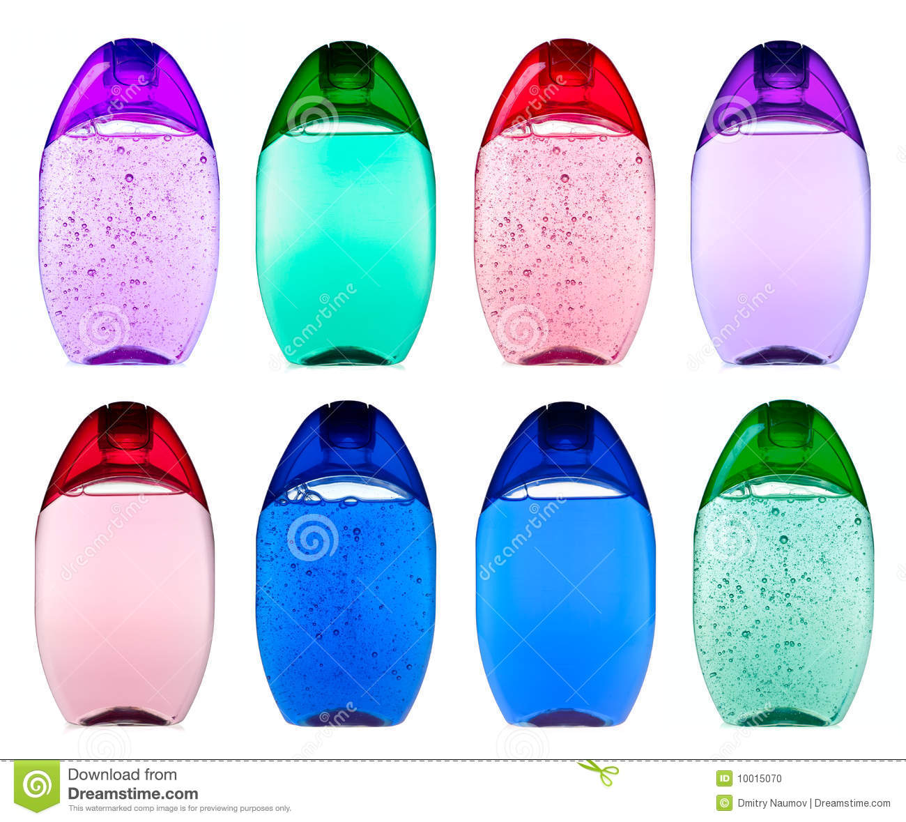 Shampoo Bottles Collection On White Background 